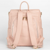 Rucsac tip geanta din piele naturala DiAmanti Mia Roz